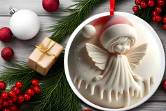 Round Christmass Ornament Sublimation|Clipart Product Image 2