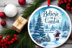 Believe in Santa Winter Scene Sublimation PNG Product Image 2