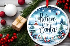Believe in Santa Winter Scene Sublimation PNG Product Image 2