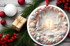Detailed Christmas Candy Scene Sublimation PNG Product Image 2
