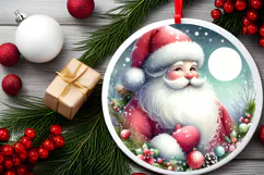 Round Christmass Ornament Sublimation|Clipart Product Image 2