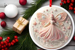 Round Christmass Ornament Sublimation|Clipart Product Image 2