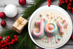 Round Christmass Ornament Sublimation|Clipart Product Image 2