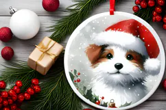 Round Christmass Ornament Sublimation|Clipart Product Image 2