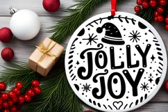 3D Winter Scene with Jolly Joy Ornament Sublimation PNG Product Image 2