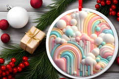 Round Christmass Ornament Sublimation|Clipart Product Image 2