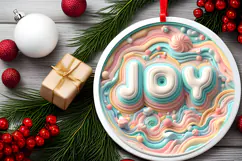 Round Christmass Ornament Sublimation|Clipart Product Image 2