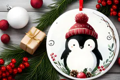 Round Christmass Ornament Sublimation|Clipart Product Image 2