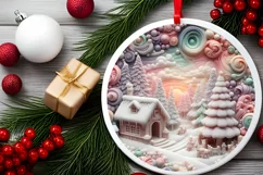 Detailed Christmas Candy Scene Sublimation PNG Product Image 2