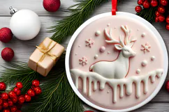 Round Christmass Ornament Sublimation|Clipart Product Image 2