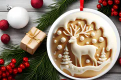 Round Christmass Ornament Sublimation|Clipart Product Image 2