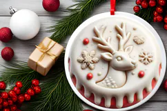 Round Christmass Ornament Sublimation|Clipart Product Image 2