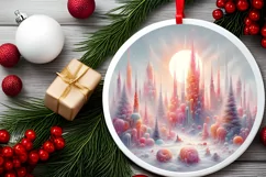 Detailed Christmas Candy Scene Sublimation PNG Product Image 1