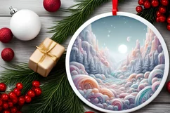Detailed Christmas Candy Scene Sublimation PNG Product Image 2
