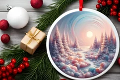 Detailed Christmas Candy Scene Sublimation PNG Product Image 2
