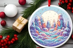 Detailed Christmas Candy Scene Sublimation PNG Product Image 1