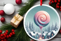 Detailed Christmas Candy Scene Sublimation PNG Product Image 2