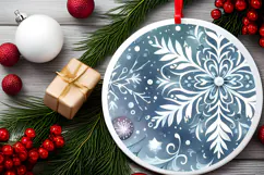 Round Christmass Ornament Sublimation|Clipart Product Image 2