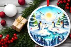 Round Christmass Ornament Sublimation|Clipart Product Image 2