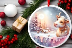Pastell Christmas Ornament Cow Boy Product Image 2