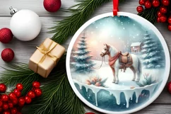 Pastell Christmas Ornament Cow Boy Product Image 2