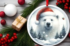 Melting Polar Bear Christmas Sublimation PNG Product Image 1
