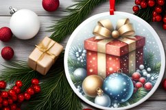 Watercollor Christmas Ornament Gift Product Image 2