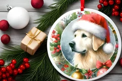 Polar Dog Watercolor Christmas Image PNG Product Image 2