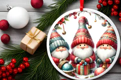 Round Christmass Ornament Sublimation|Clipart Product Image 2