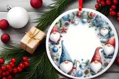 Round Christmass Ornament Sublimation|Clipart Product Image 2