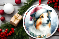 Round Christmass Ornament Sublimation|Clipart Product Image 2