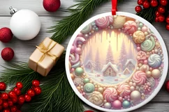Pastel Molten Candy Christmas Sublimation Clipart Product Image 1