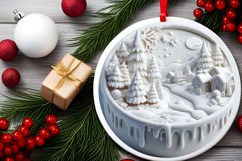 Round Christmass Ornament Sublimation|Clipart Product Image 2