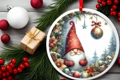 pastel christmass gnome ornament sublimation png Product Image 2