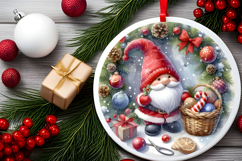 Round Christmass Ornament Sublimation|Clipart Product Image 2