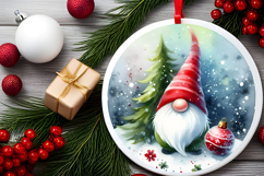 Round Christmass Ornament Sublimation|Clipart Product Image 2