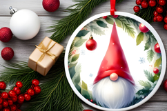 Round Christmass Ornament Sublimation|Clipart Product Image 2