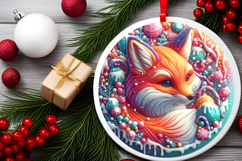Round Christmass Ornament Sublimation|Clipart Product Image 2