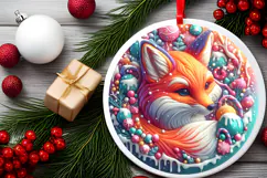 Round Christmass Ornament Sublimation|Clipart Product Image 2
