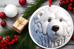 Round Christmass Ornament Sublimation|Clipart Product Image 2