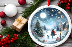 Round Christmass Ornament Sublimation|Clipart Product Image 2