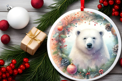 Round Christmass Ornament Sublimation|Clipart Product Image 2