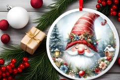 Round Christmass Ornament Sublimation|Clipart Product Image 2