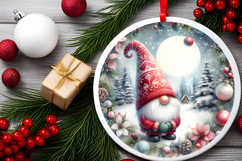 Round Christmass Ornament Sublimation|Clipart Product Image 2