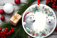 Winter Polar Bear Ornament Sublimation PNG Product Image 2