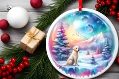 Winter Scene with Dog Sublimation PNG Product Image 2