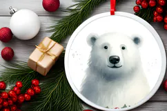 Round Christmass Ornament Sublimation|Clipart Product Image 2