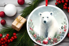 Round Christmass Ornament Sublimation|Clipart Product Image 2