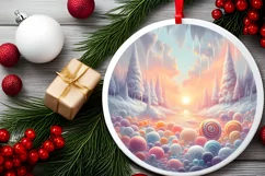Detailed Christmas Winter Scene Digital Painting Product Image 2