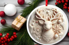 Round Christmass Ornament Sublimation|Clipart Product Image 2